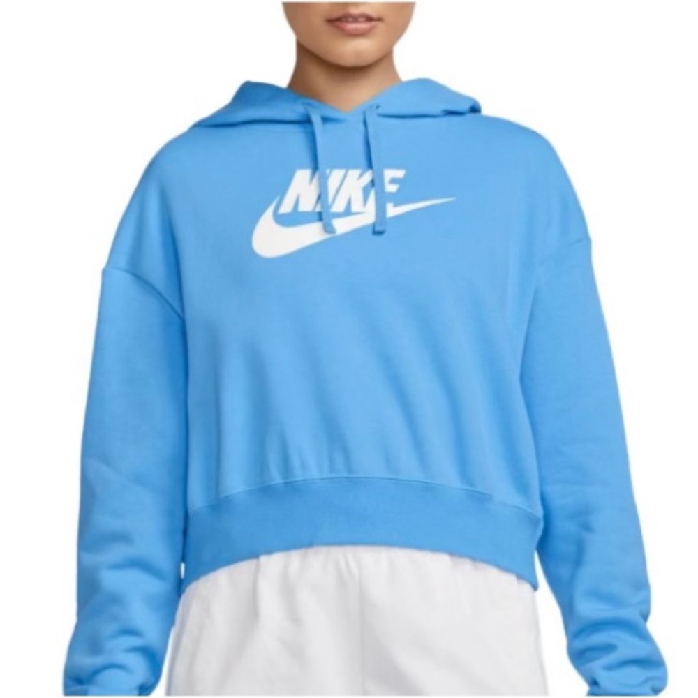 Nike Blue and White Hoodie